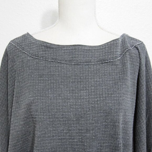 WE THE FREE Willow Thermal Women's Size Small Gray Dolman Off The Shoulder Tunic - Picture 3 of 10